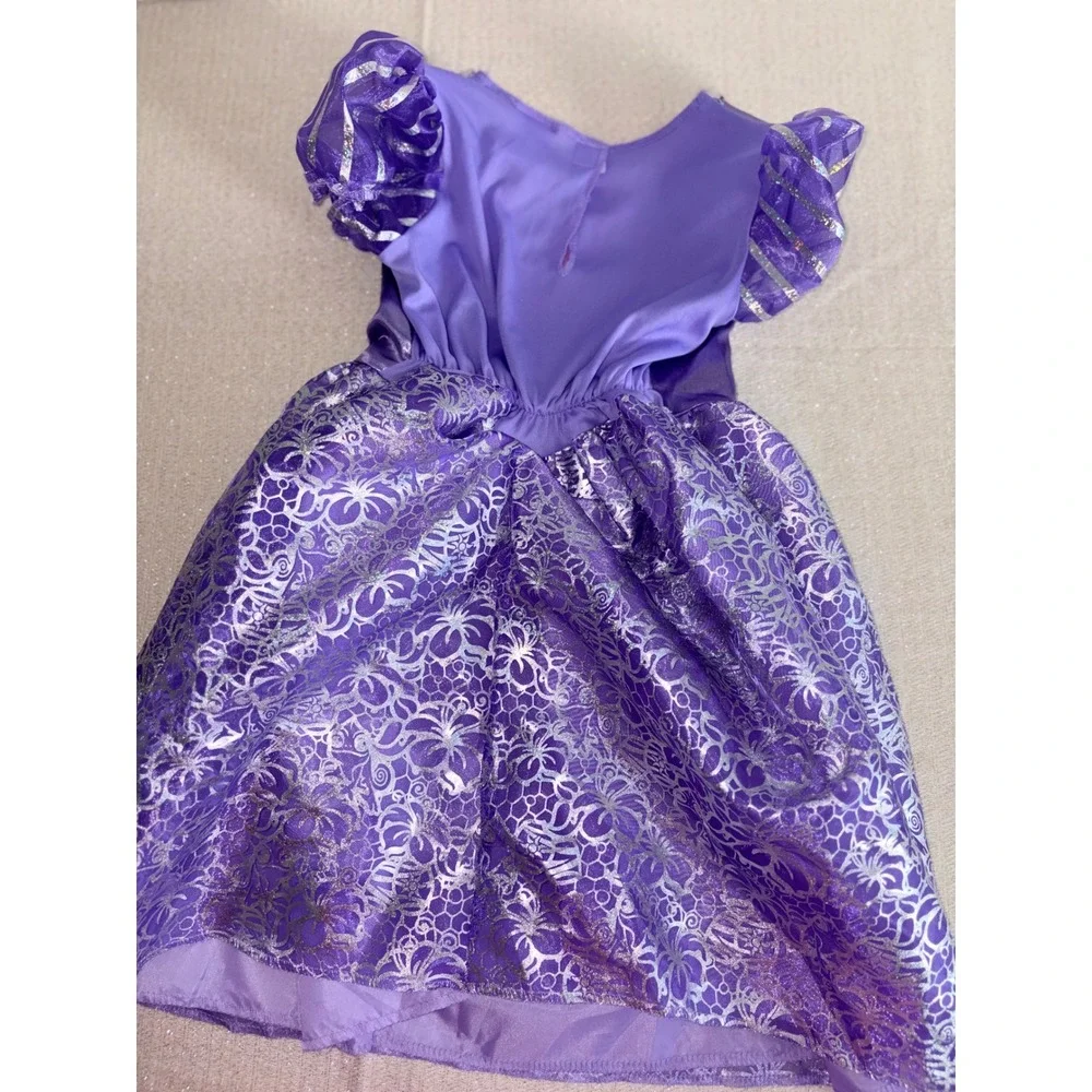 Disney Rapunzel Tangled Costume Dress age 4-6X Purple Pink new Character Cameo